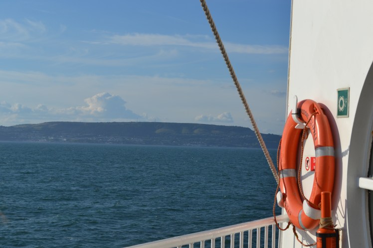 orange float and view of sea from deck